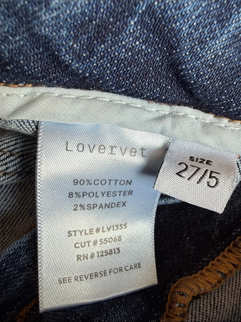 Lovervet Straight-Leg Blue Denim Jeans